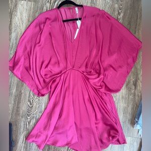 Magenta Satin Dress🎀🌟